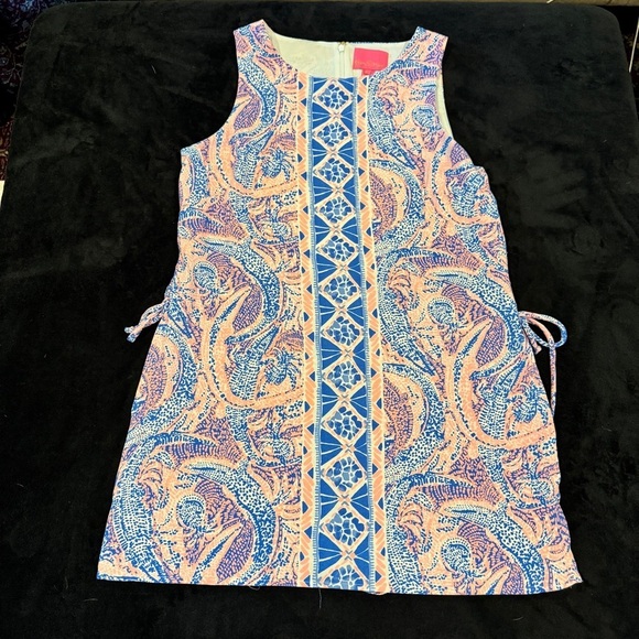 Lilly Pulitzer Pants - Lilly Pulitzer Blue and Pink Donna Romper Size 12